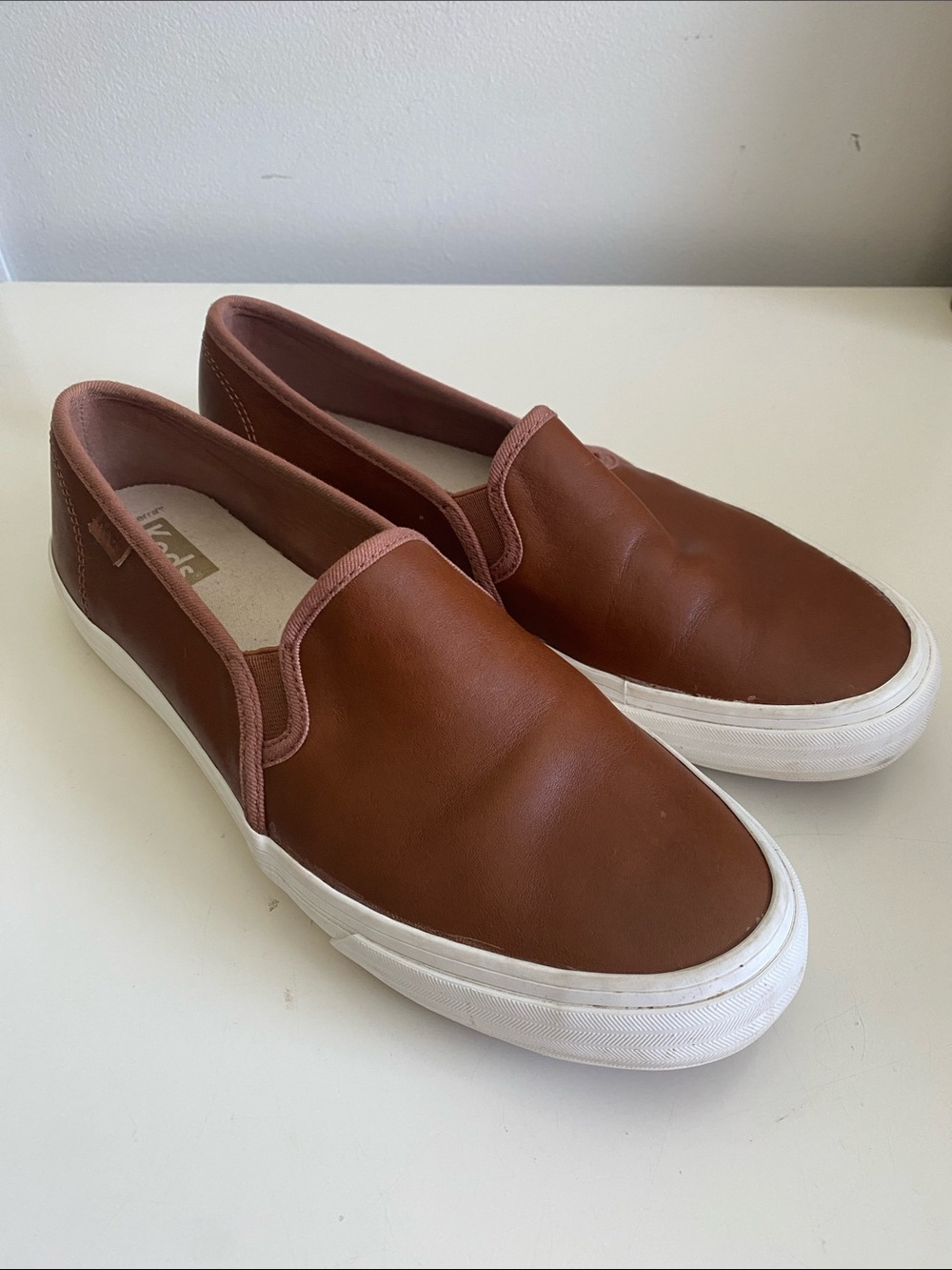 Keds Slip-On Brown Leather Sneaker size 8.5